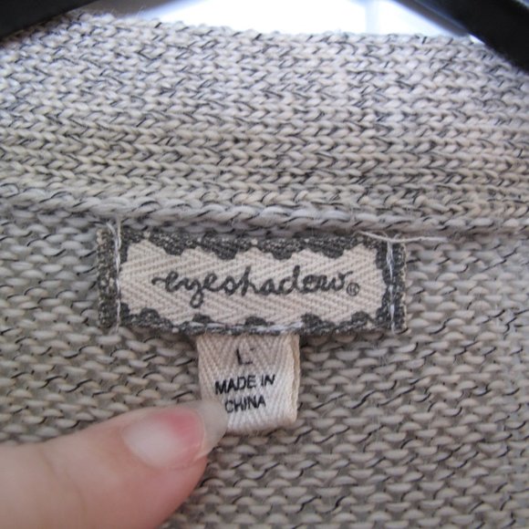 EYESHADOW Neutral Striped Shrug Cardigan - Picture 3 of 10